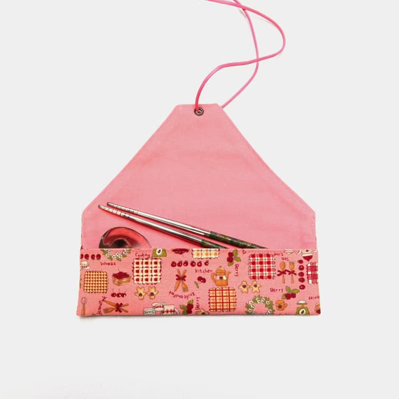 野餐餐具包/筆收納袋 餐具套 餐具袋 簡單 帆布 收納 環保 方便