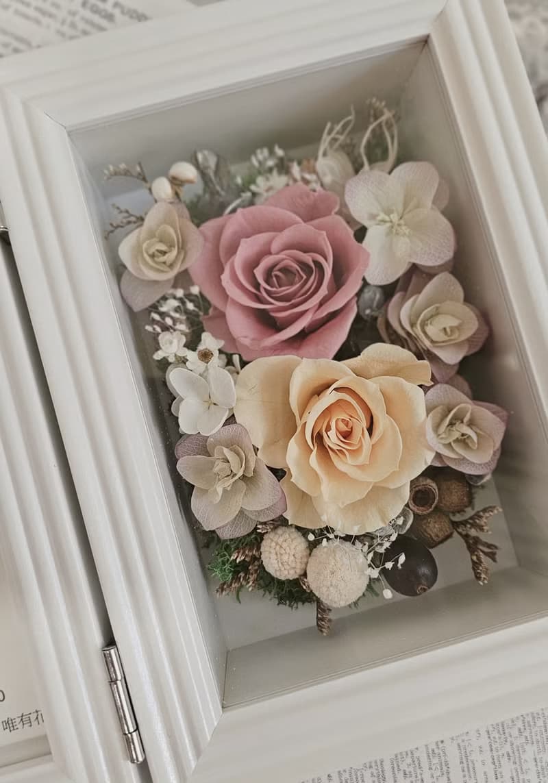 美好時光寶盒|永生花相框 母親節 謝師花禮 畢業 結婚 生日 退休