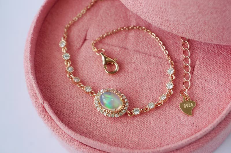 Natural Opal Bracelet Silver925.