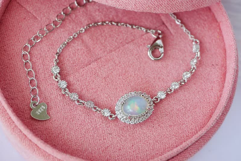 Natural Opal Bracelet Silver925.
