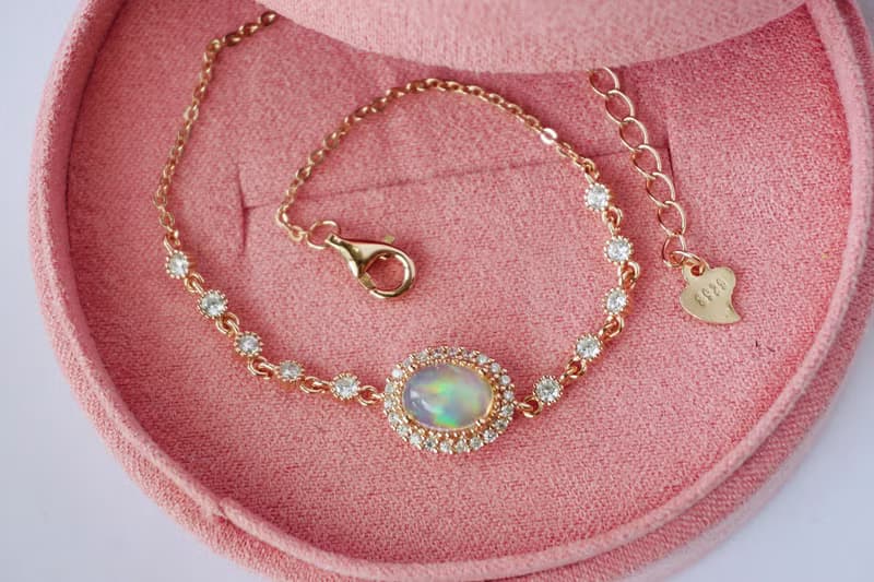 Natural Opal Bracelet Silver925.