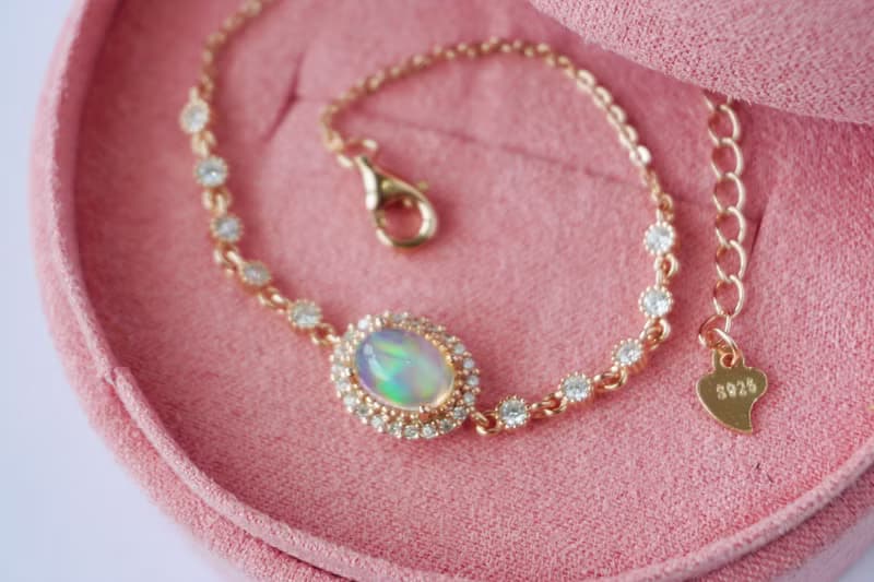 Natural Opal Bracelet Silver925.