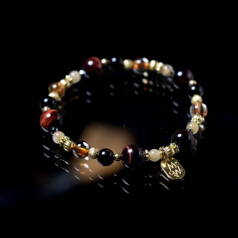 炙熱時光 // C1296紅虎眼紅銅鈦手鍊