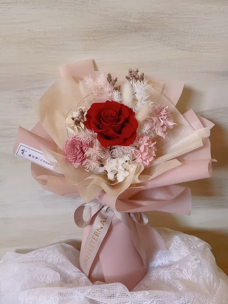 永生花束/紅色玫瑰花