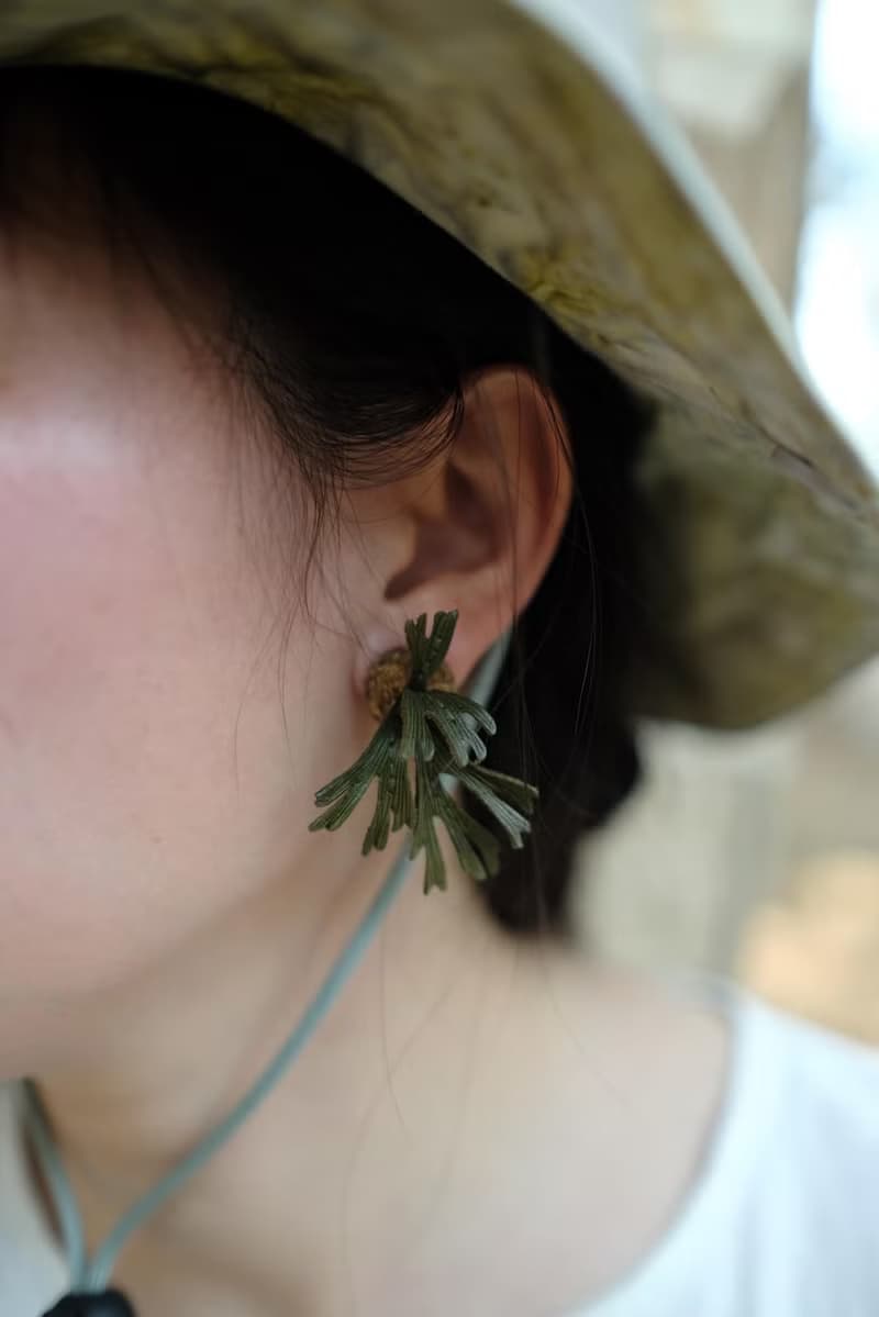 鹿角蕨單隻耳環