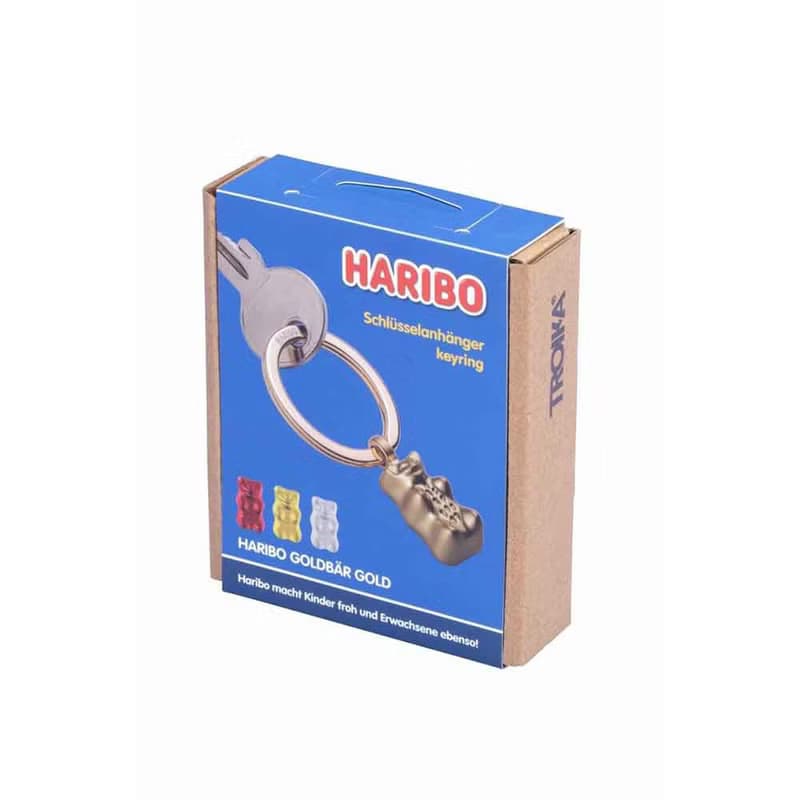 【畢業禮物】HARIBO X TROIKA 聯名金熊小熊軟糖鑰匙圈(金色)