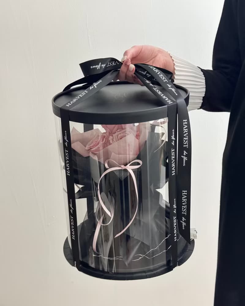 永生玫瑰花桶 抱抱桶花束 附燈串 情人節花束 告白花束 生日花束