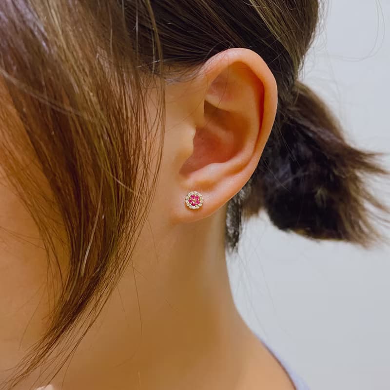 14K | 酸甜葡萄柚_耳環