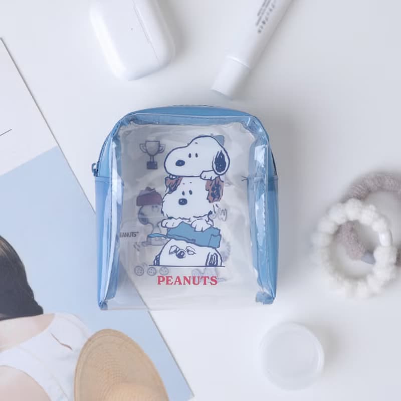 Peanuts史努比TPU透明收納包 小方型-Snoopy 隨身化妝包
