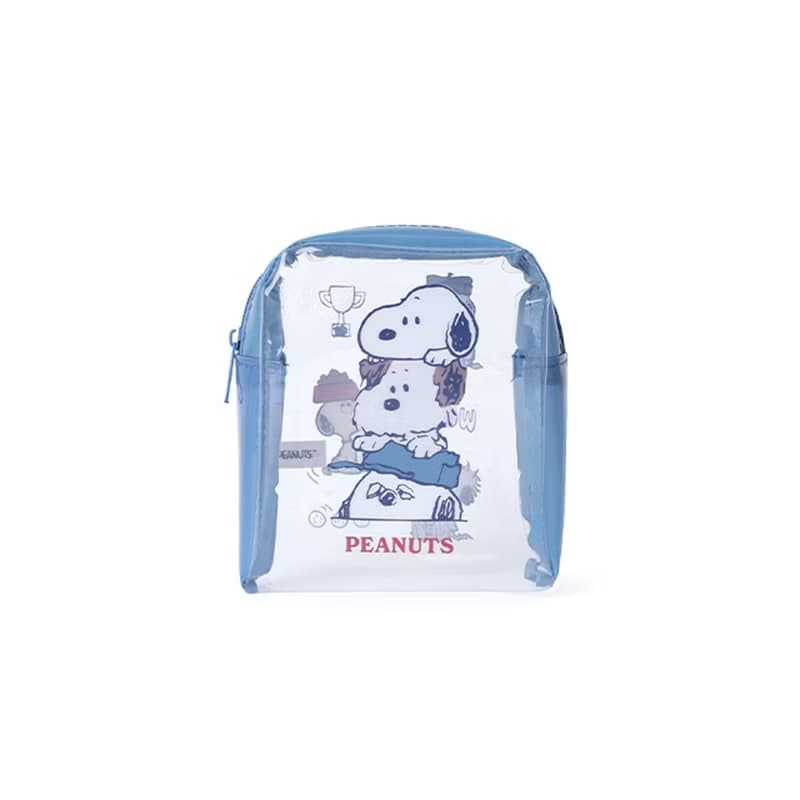 Peanuts史努比TPU透明收納包 小方型-Snoopy 隨身化妝包