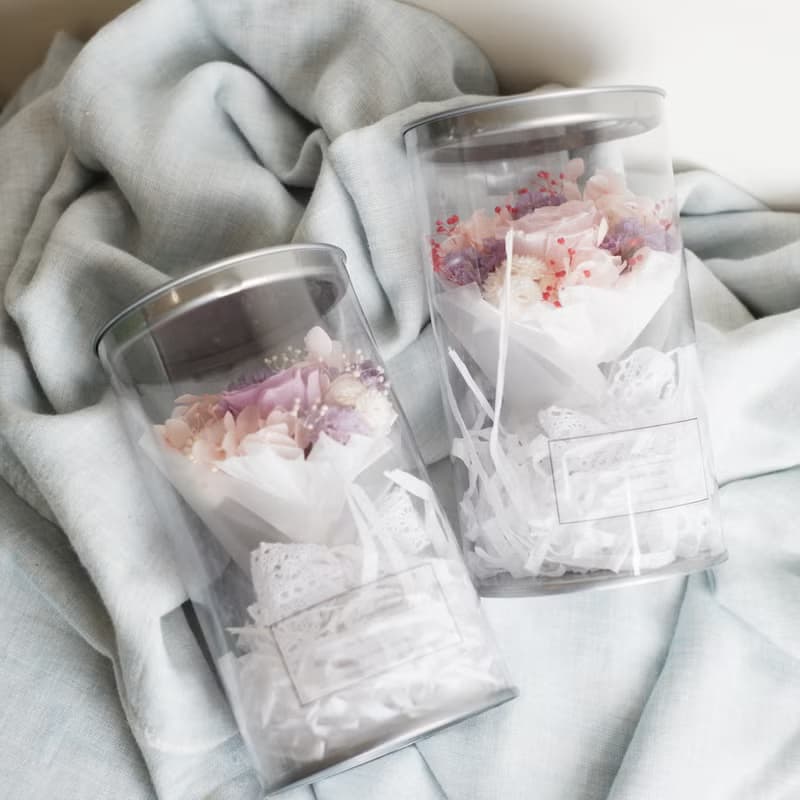 未完待續 | 不凋玫瑰 永生花 小花束 小花罐 -粉色款(現貨)