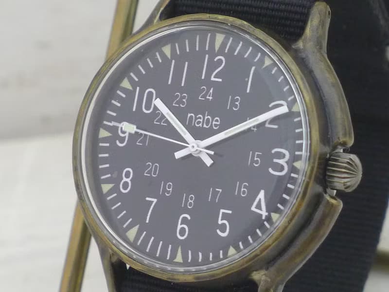 手作り腕時計 MIL-Winding-JB 約36mm手巻きBrass(真鍮)ミリタリーデザイン 手作り腕時計 (BHW131)