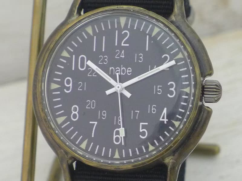 手作り腕時計 MIL-Winding-JB 約36mm手巻きBrass(真鍮)ミリタリーデザイン 手作り腕時計 (BHW131)