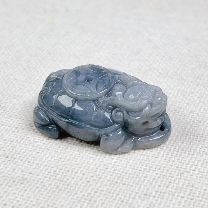 飄烏雞翡翠古錢龍龜 | 天然緬甸玉翡翠A貨 | 送禮
