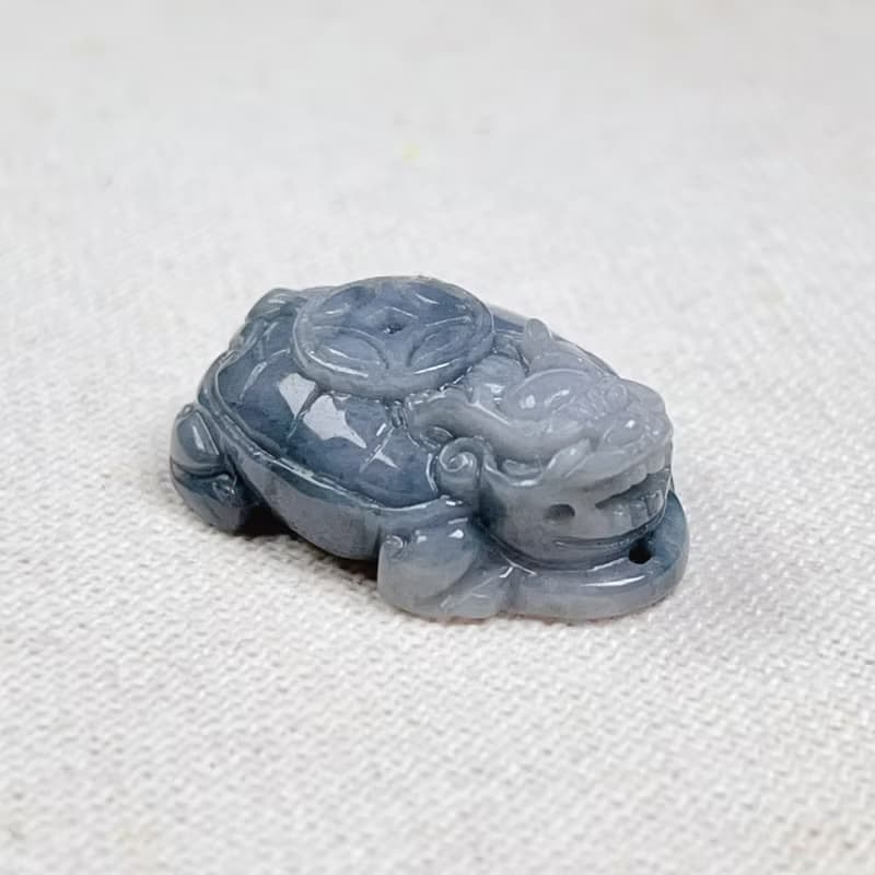 飄烏雞翡翠古錢龍龜 | 天然緬甸玉翡翠A貨 | 送禮