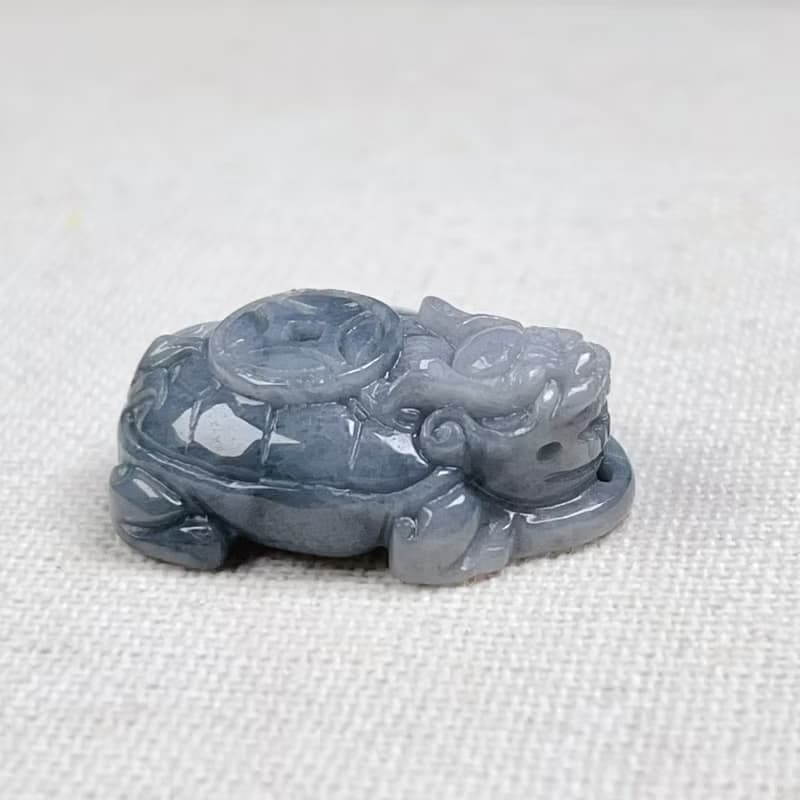 飄烏雞翡翠古錢龍龜 | 天然緬甸玉翡翠A貨 | 送禮