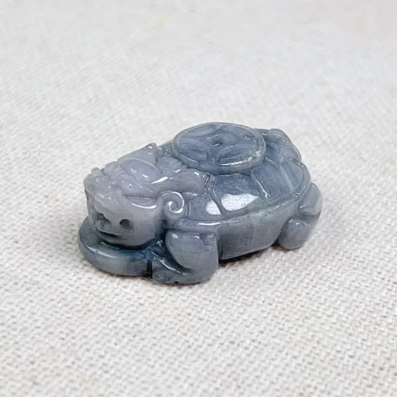 飄烏雞翡翠古錢龍龜 | 天然緬甸玉翡翠A貨 | 送禮