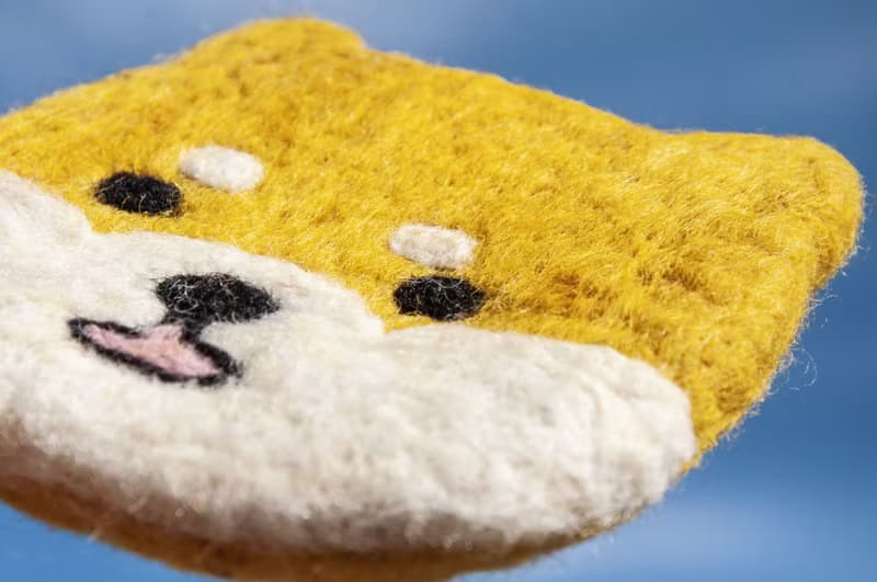 情人節禮物 聖誕交換禮物 羊毛氈吸水杯墊 動物杯墊-柴犬吸水墊