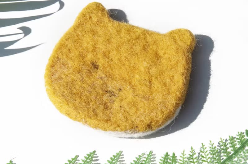 情人節禮物 聖誕交換禮物 羊毛氈吸水杯墊 動物杯墊-柴犬吸水墊