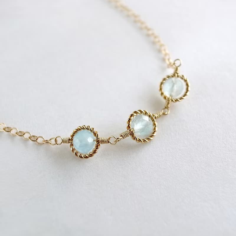 14KGF 橄欖石/海藍寶石 天然石手鍊 腳鍊 可自選寶石搭配