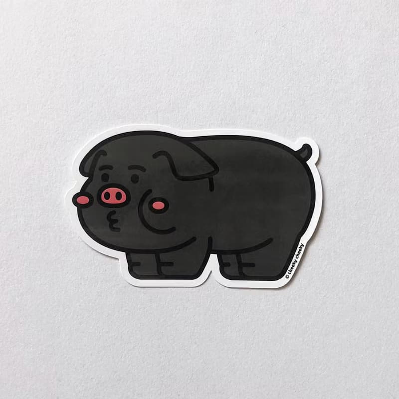 cheeky cheeky 厚面豬仔錢罌 PVC防水貼紙  行李箱 電腦