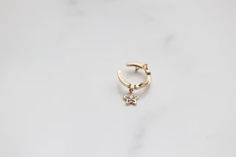 14K Star Irregular Cuff Earring 星星耳夾耳環
