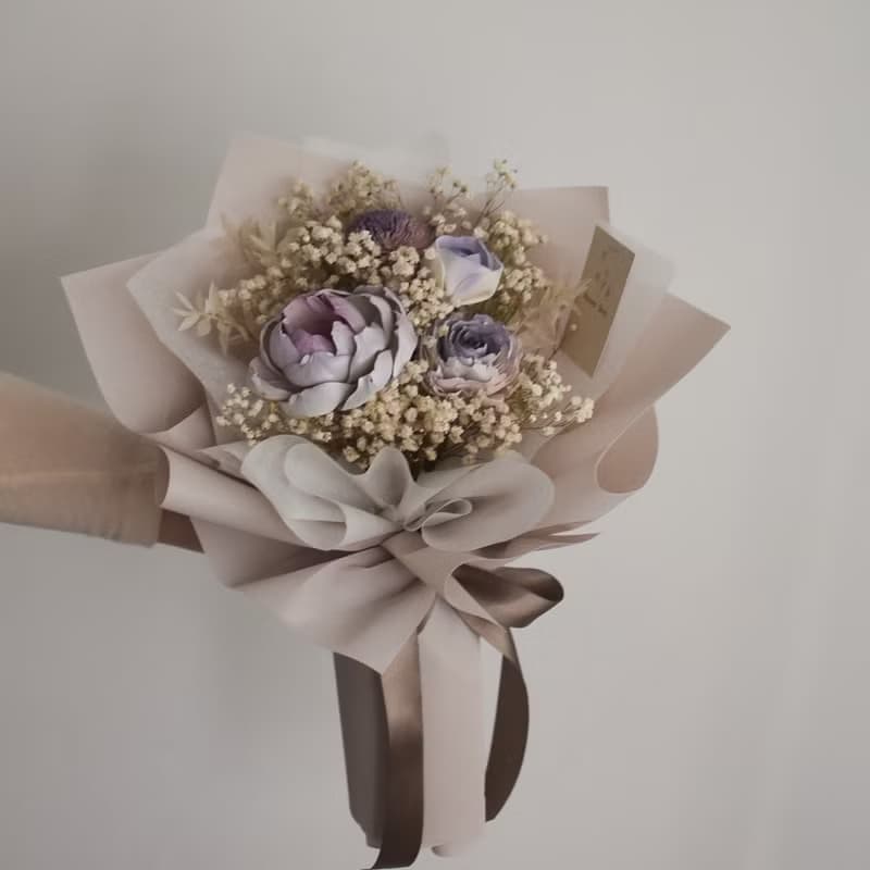 /紫色系乾燥花束/畢業花束 求婚花束 捧花 七夕 情人節 生日花束