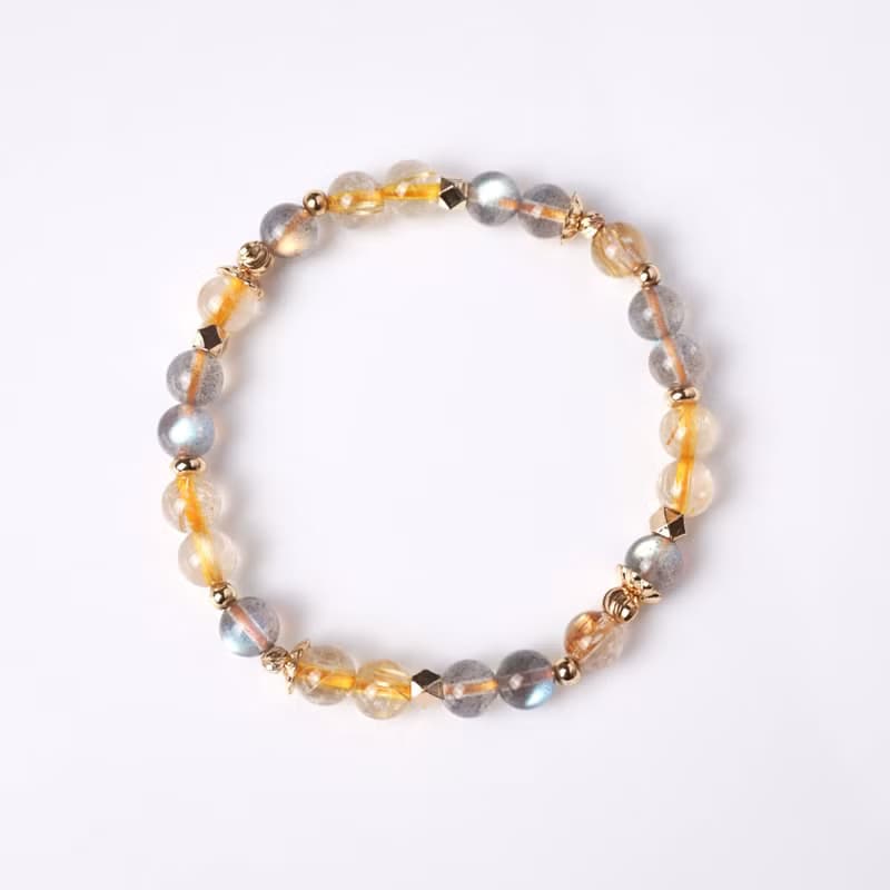 輕設計系列 // 鈦晶拉長石 手鍊 // 財富 智慧