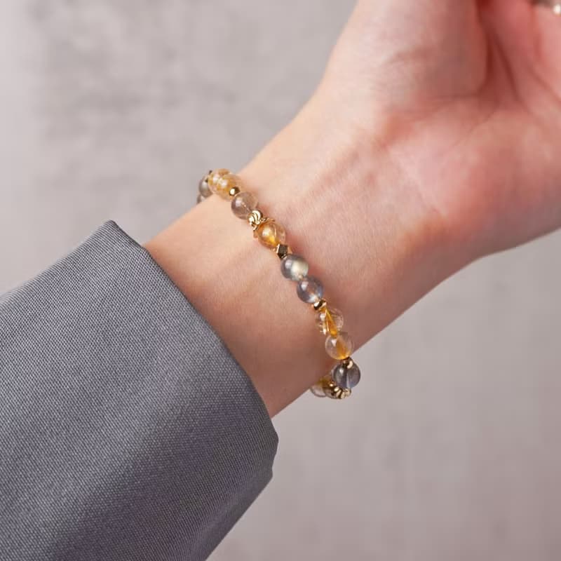 輕設計系列 // 鈦晶拉長石 手鍊 // 財富 智慧