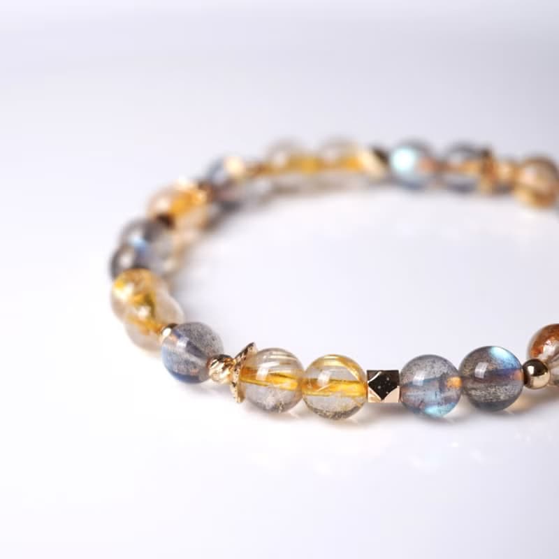 輕設計系列 // 鈦晶拉長石 手鍊 // 財富 智慧