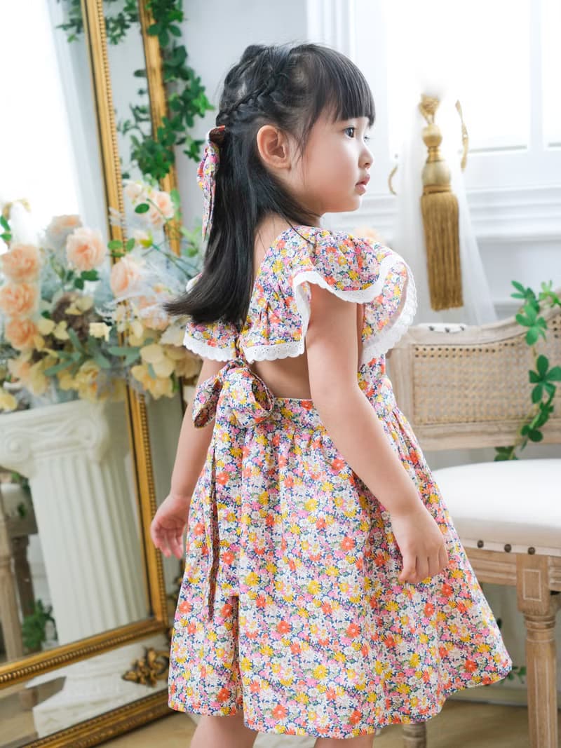 英國LIBERTY FABRICS女童Léa法式經典綁帶洋裝