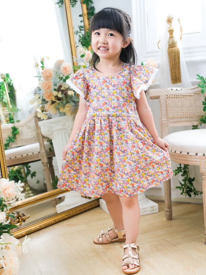 英國LIBERTY FABRICS女童Léa法式經典綁帶洋裝