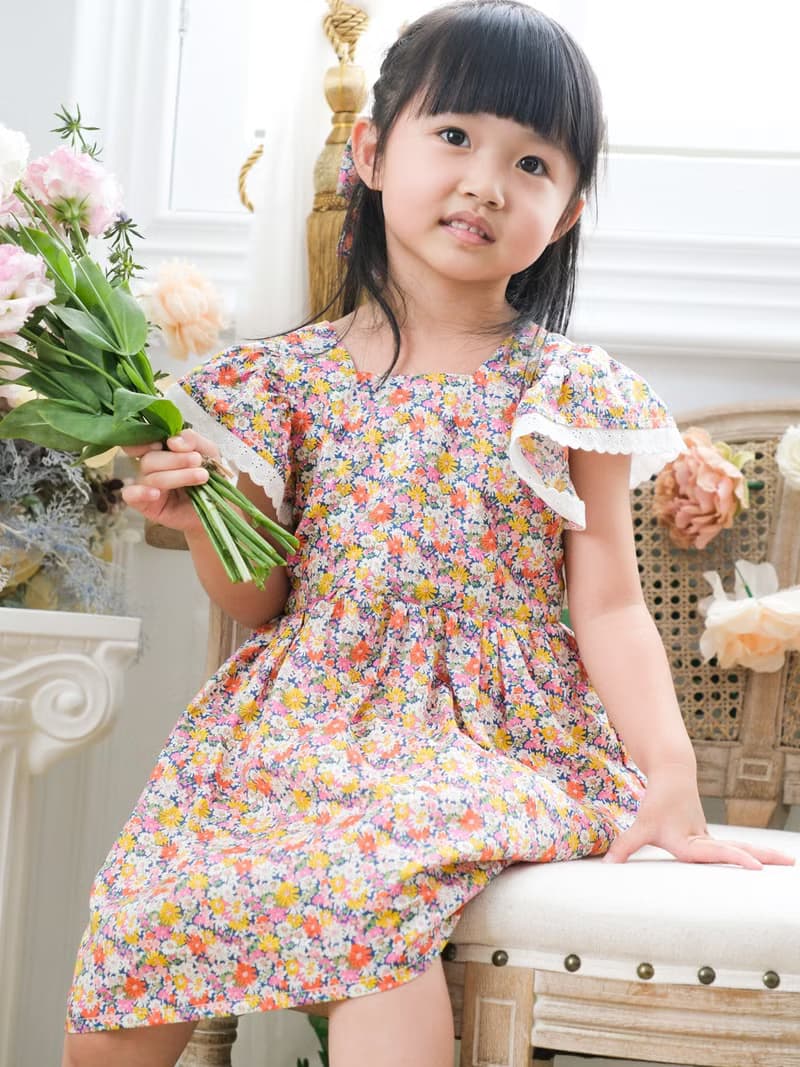 英國LIBERTY FABRICS女童Léa法式經典綁帶洋裝