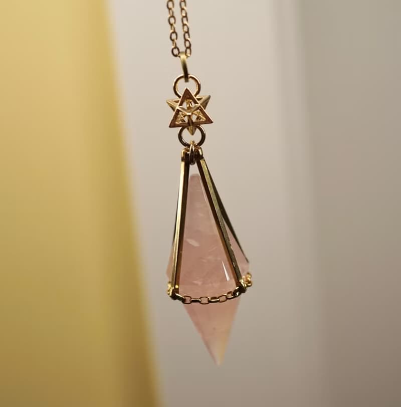 Sacred Bonding 粉晶 人緣 水晶 靈擺 水晶頸鍊 情人節禮物