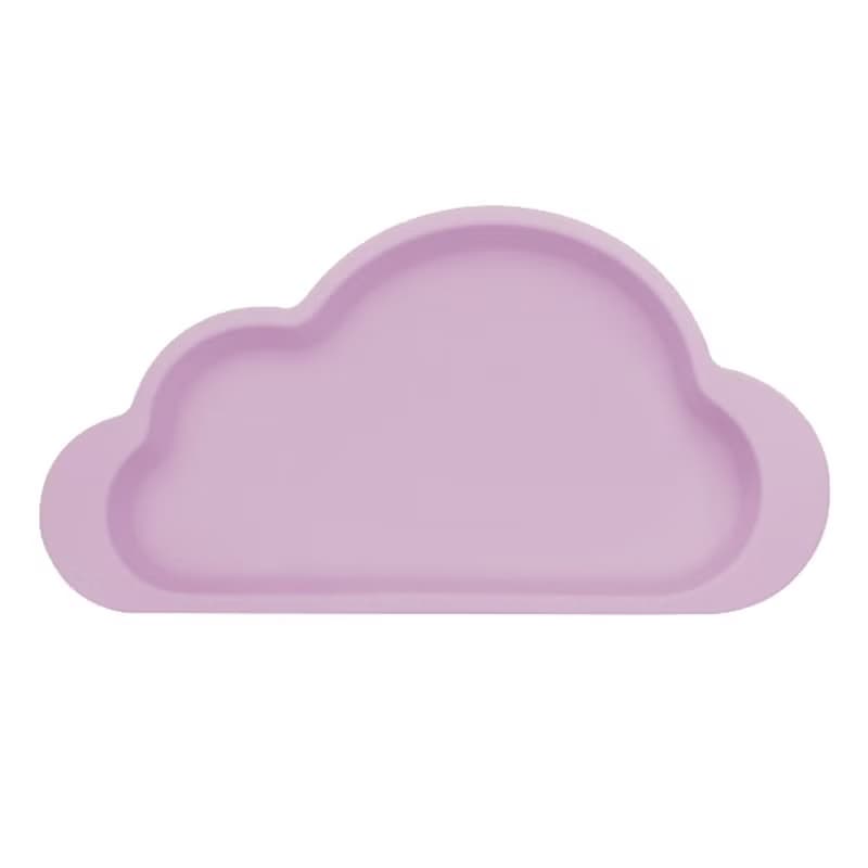 韓國【Mother's Corn】雲朵單格矽膠餐盤(薰衣草紫)
