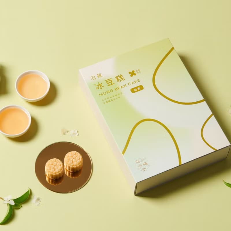 端午禮盒-羽曦堂【入口即化創意綠豆糕】苗栗桂花冰豆糕 (奶素)