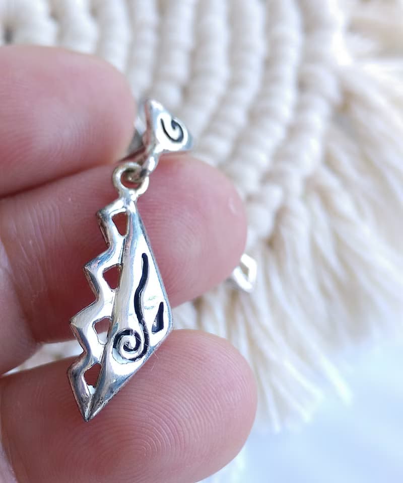 Vintage Jewelry 西洋古董飾品 銀色調 DURI  新藝術 針式耳環