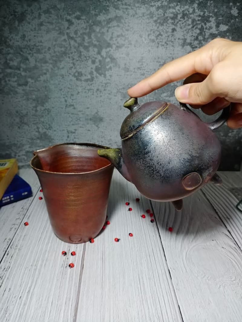 【免運】柴燒落灰手工茶壺/奕良