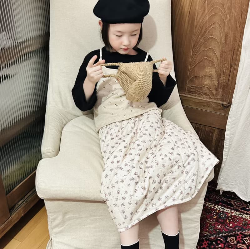小碎花鋪棉冬裙 / 裙子 半身裙 童裝