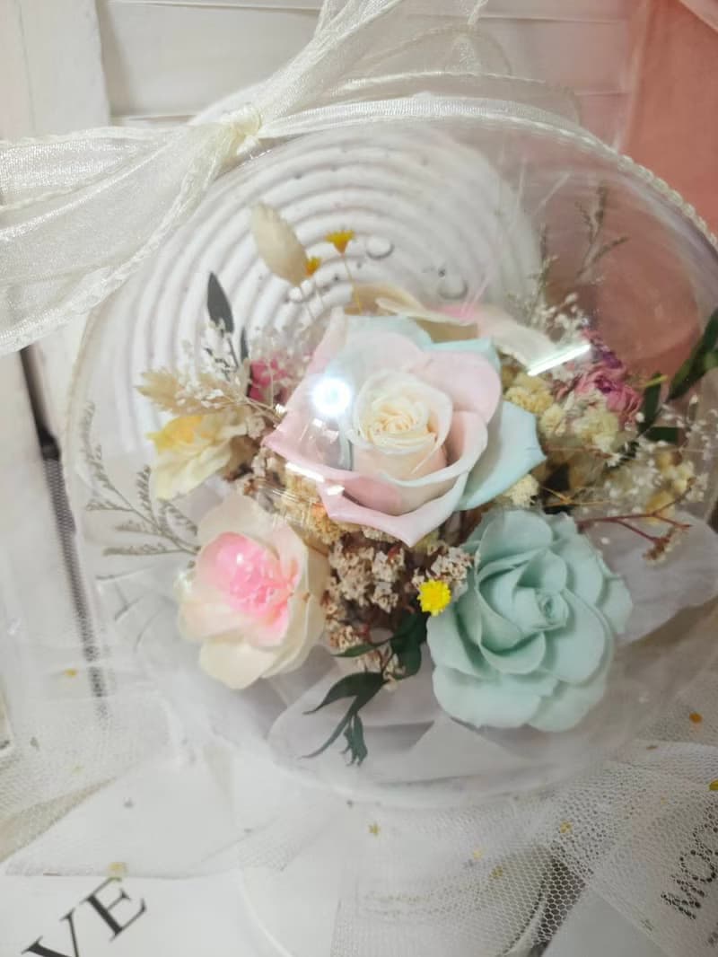 【蕎翎工作室】乾燥花|永生花波波球抱抱桶  開幕花禮 祝福花禮
