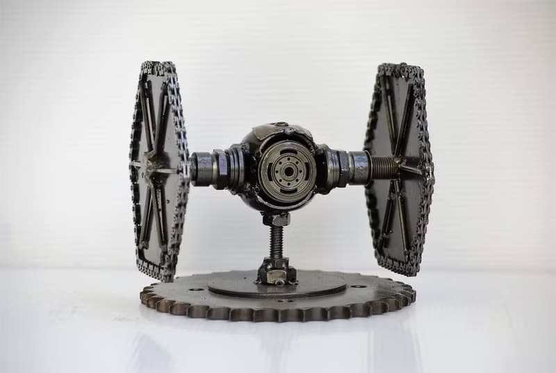 One-Of-A-Kind Gift, Spaceship Scrap metal sculpture, Gift for Dad, Birthday Gift