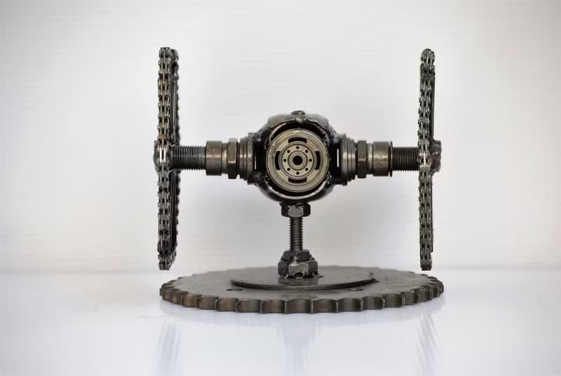 One-Of-A-Kind Gift, Spaceship Scrap metal sculpture, Gift for Dad, Birthday Gift