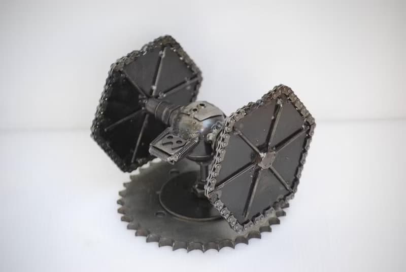 One-Of-A-Kind Gift, Spaceship Scrap metal sculpture, Gift for Dad, Birthday Gift