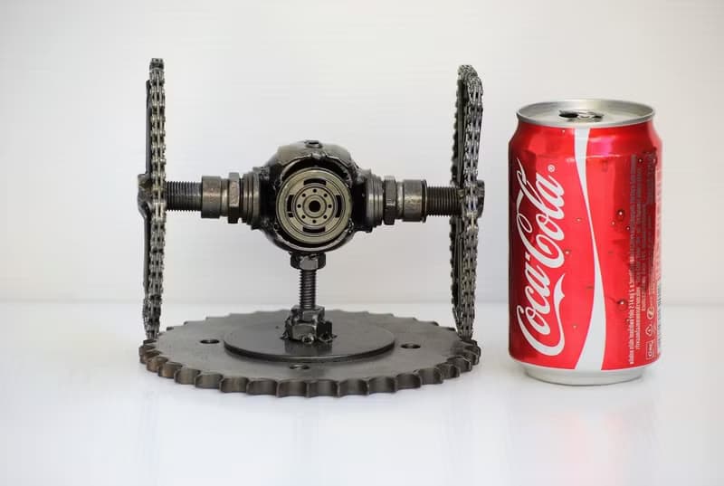 One-Of-A-Kind Gift, Spaceship Scrap metal sculpture, Gift for Dad, Birthday Gift