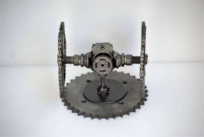 One-Of-A-Kind Gift, Spaceship Scrap metal sculpture, Gift for Dad, Birthday Gift