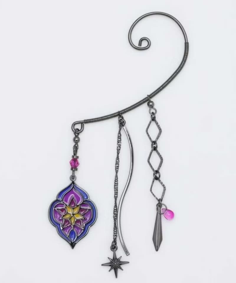 【熱門預購】璀璨神秘異域彩色玻璃風格耳飾 耳掛 (5色)CSOZ5103