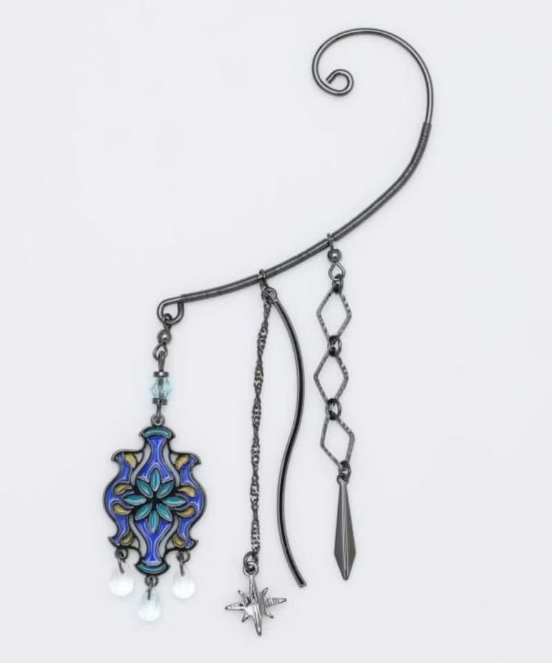 【熱門預購】璀璨神秘異域彩色玻璃風格耳飾 耳掛 (5色)CSOZ5103