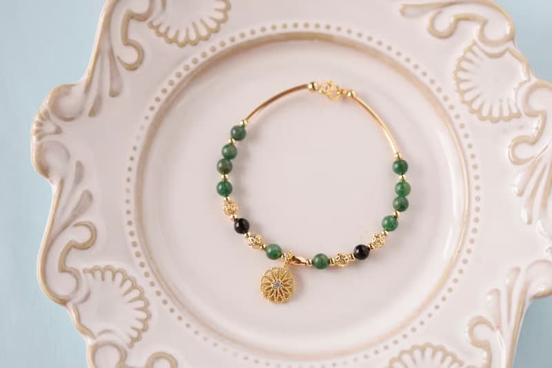 獨愛。鉻雲母 黑曜石 14K包金 天然石 手鍊