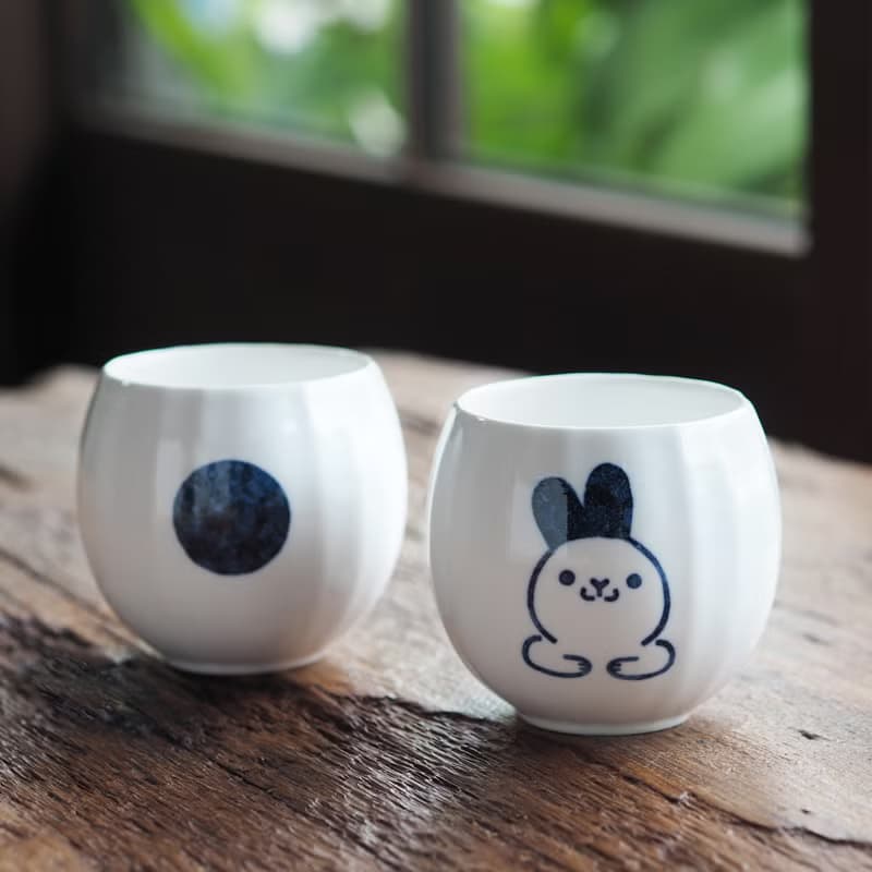 【中秋對杯款】月兔 玉兔 茶酒對杯 南瓜對杯