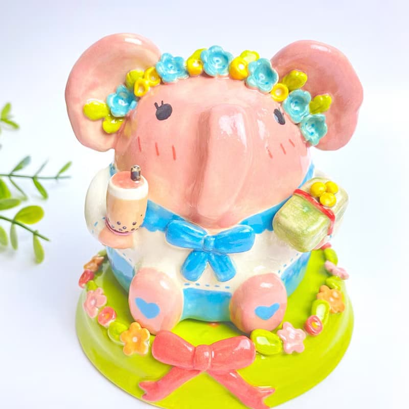 Handmade ceramic cute Ganesha special gift